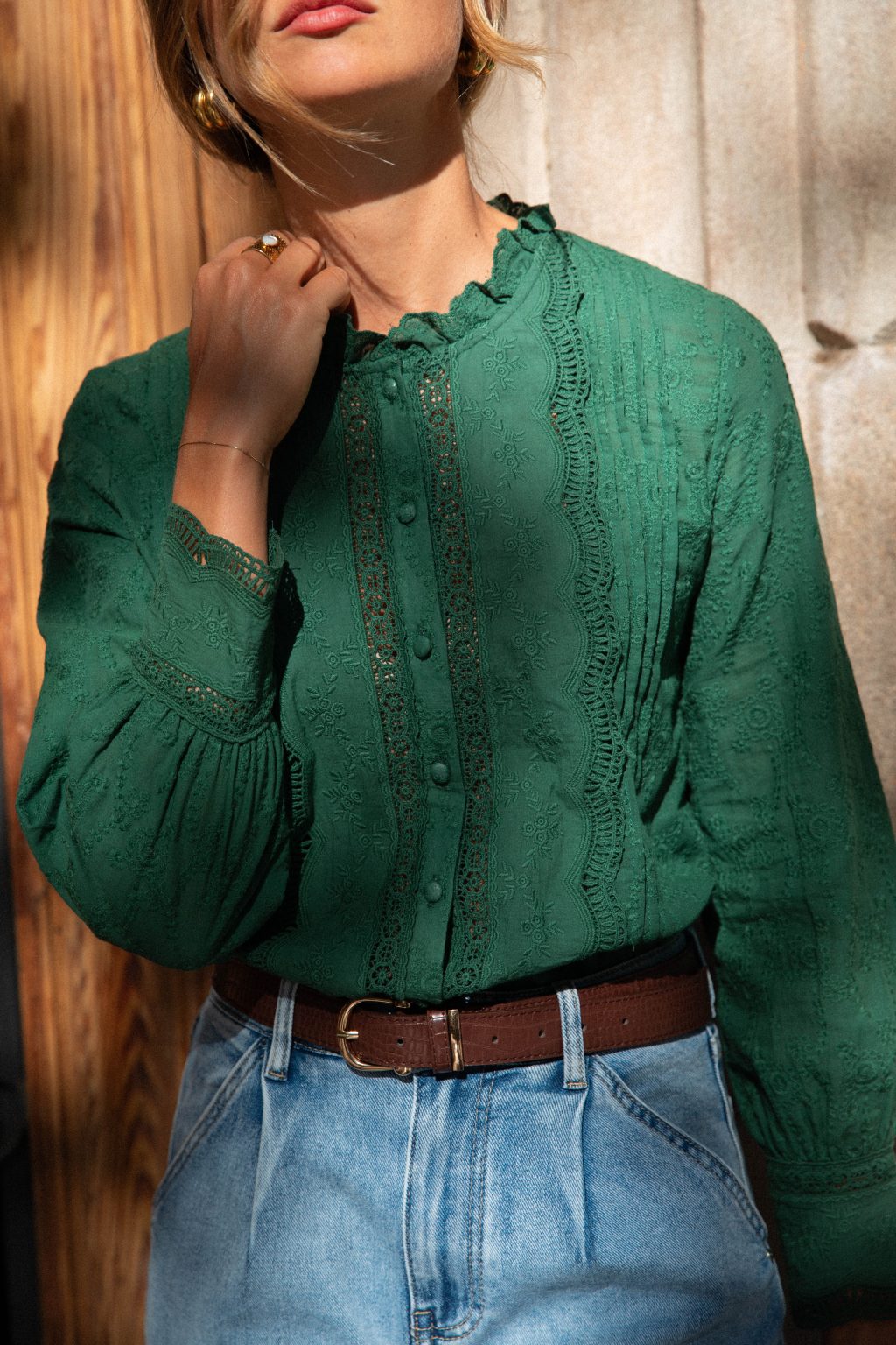 Blouse Old Navy Verte – Taille S – Manches Courtes – Encolure V – Neuf Avec étiquettes