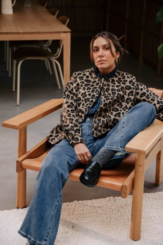 Veste Selva leopard Sahoma effet texturé