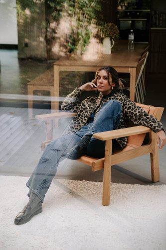 Veste Selva leopard Sahoma effet texturé