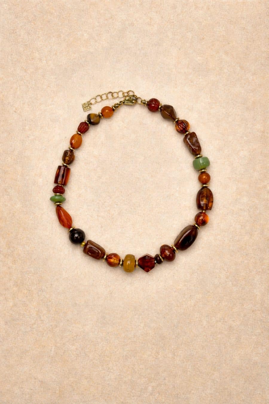 Collier Lacina Sahoma effet pierres naturelles asymétriques