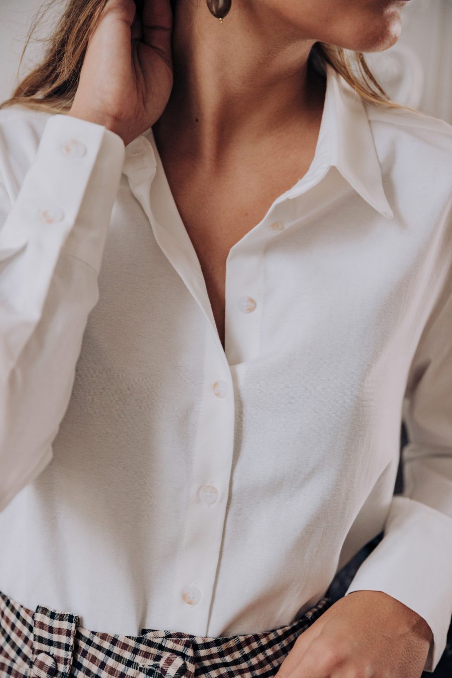 Chemise tomboy Saana blanche classique intemporelle