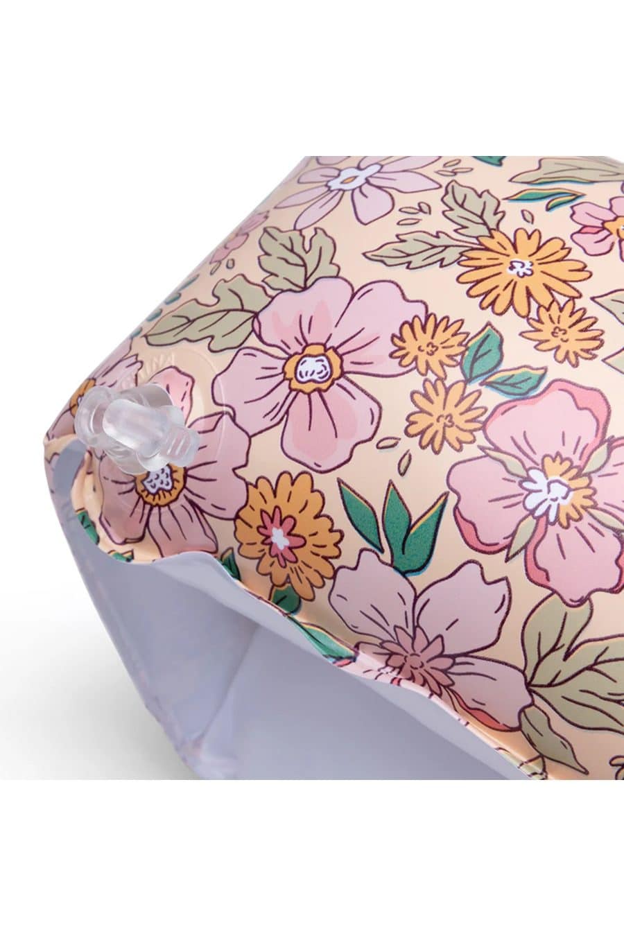 Brassards enfant Sahoma à motif fleurs multicolores rose et beige pour piscine