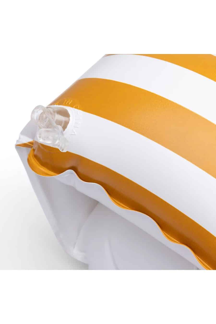 Brassards enfant rayures caramel blanc gonflables Sahoma accessoire piscine et plage été enfant