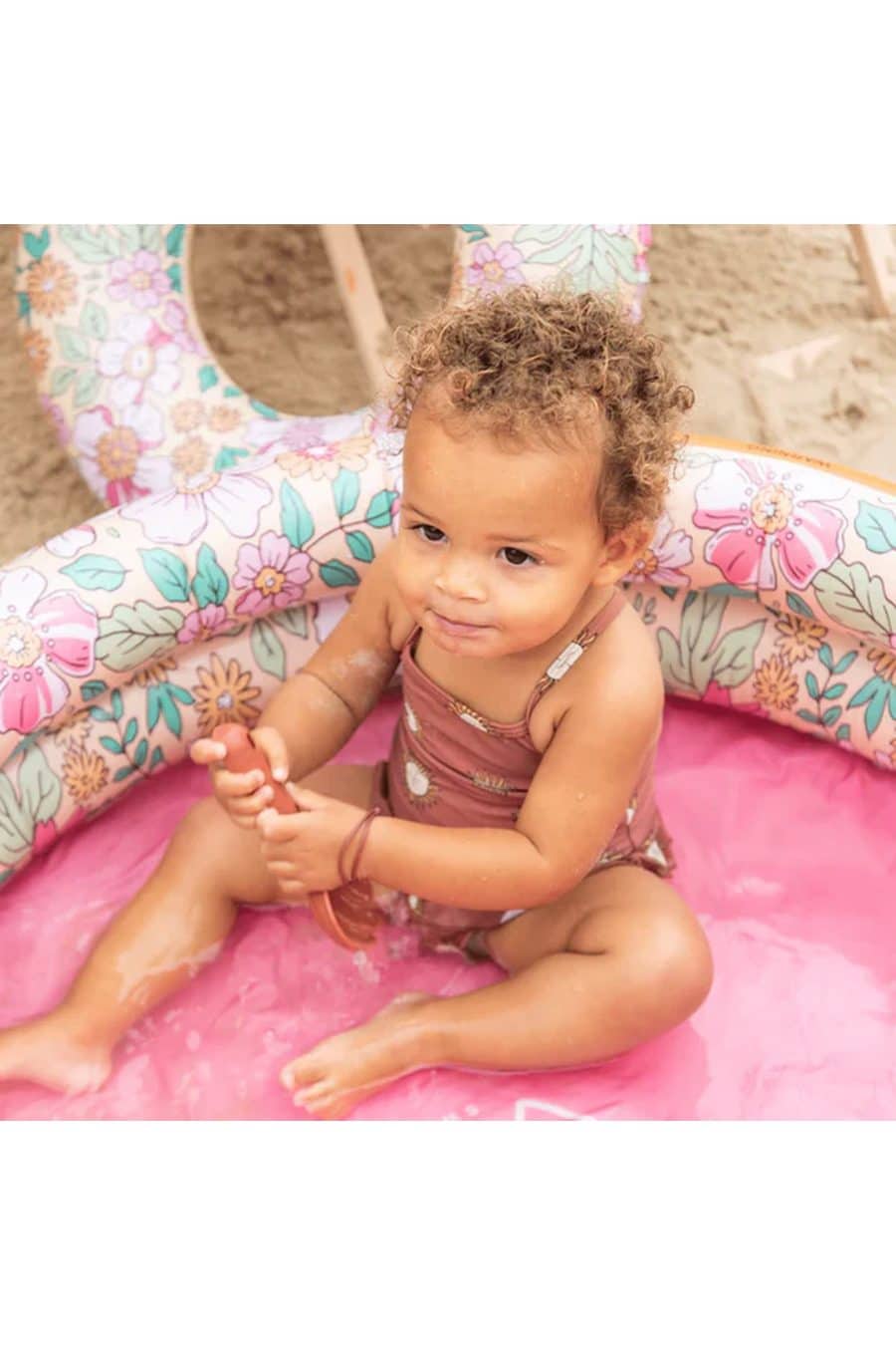 Piscine enfant gonflable imprimé fleuri Sahoma