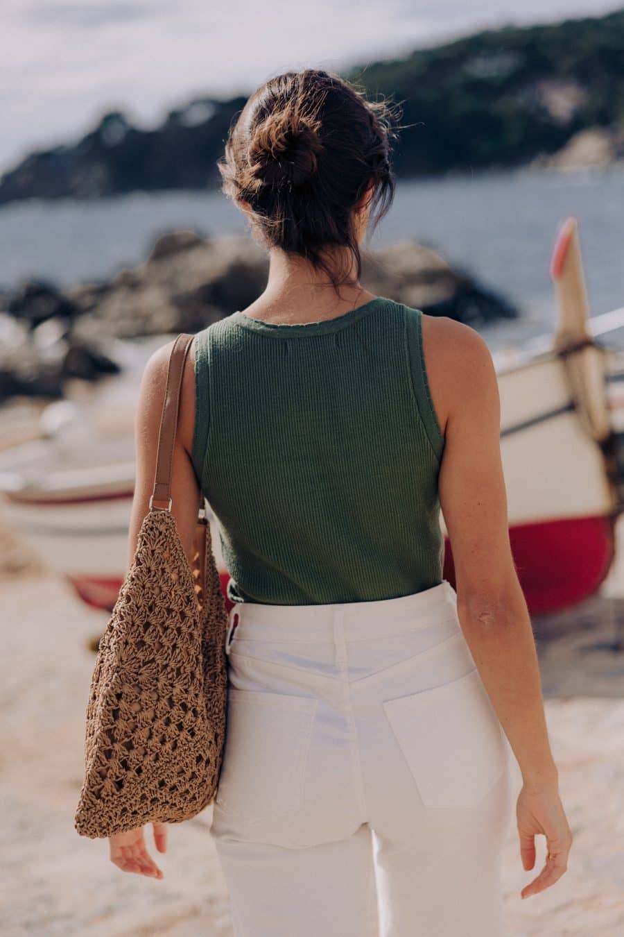 Top/ débardeur luca kaki Sahoma en maille