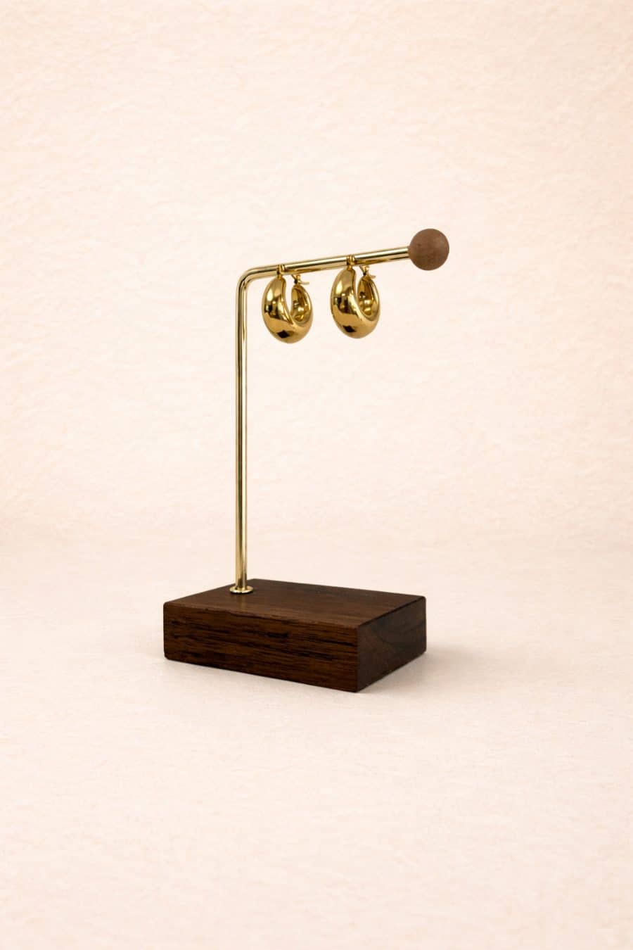 Boucles d’oreilles créoles Pauline dorées Sahoma design épais