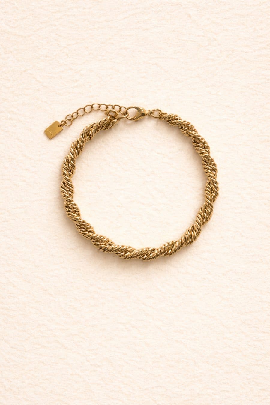 Bracelet Cyriel doré Sahoma en maillons épais torsadés