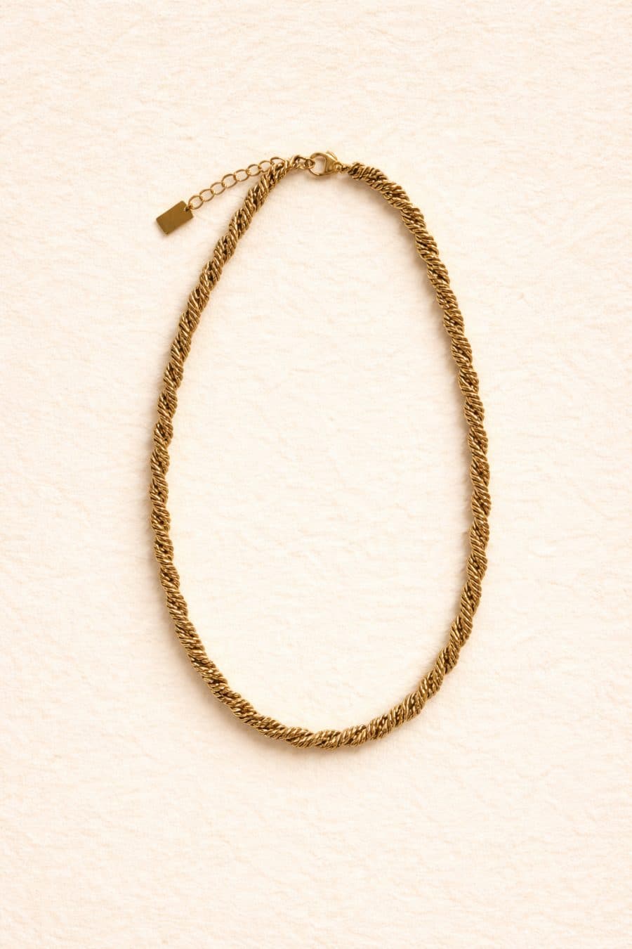 Collier cyriel doré Sahoma en chaîne épaisse torsadée