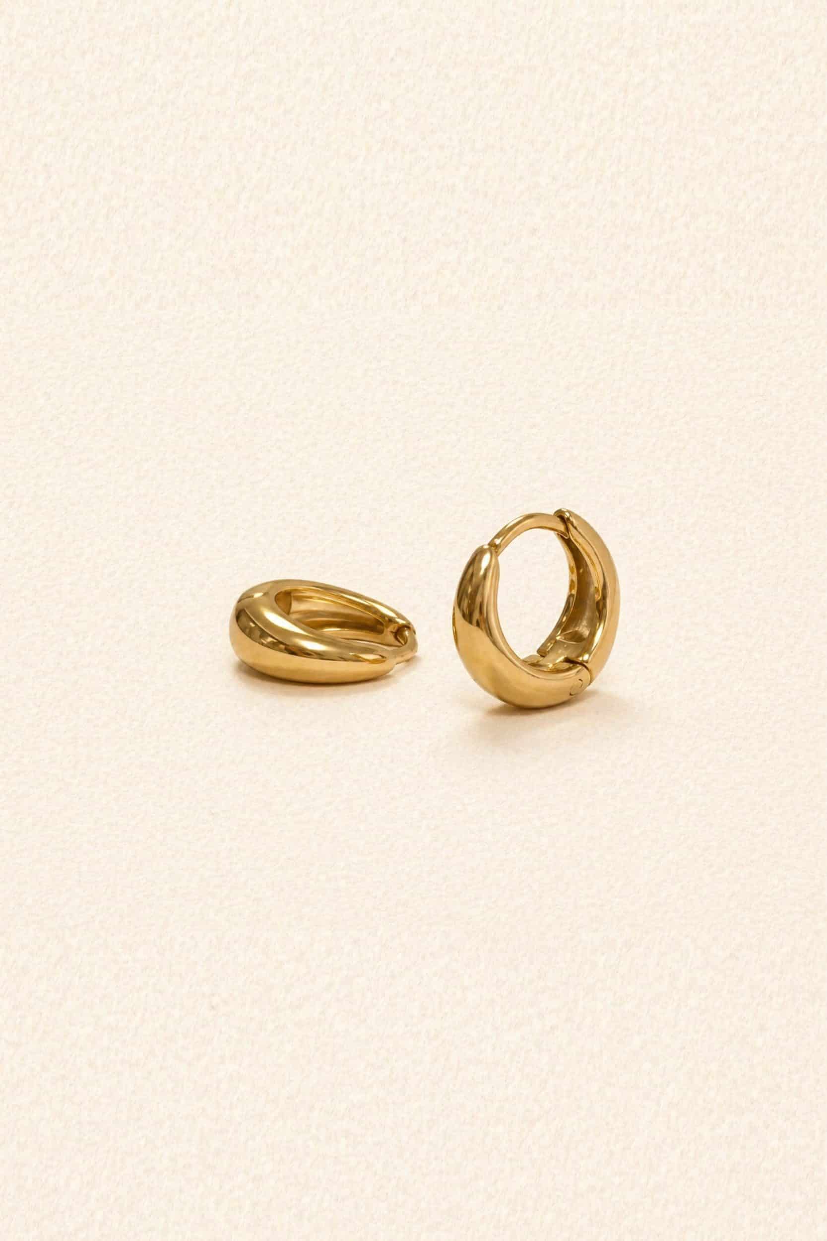 Boucles d'oreilles créoles mini - épaisses