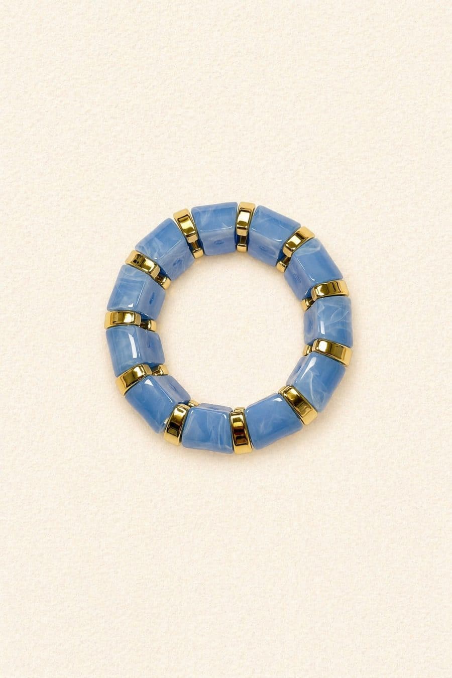 Bracelet Judite Sahoma bleu marbré, modèle épais
