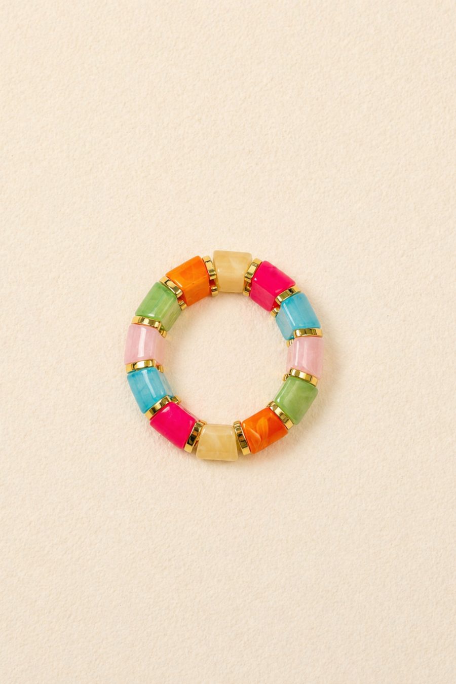 Bracelet Judite Sahoma multicolore marbré, modèle épais