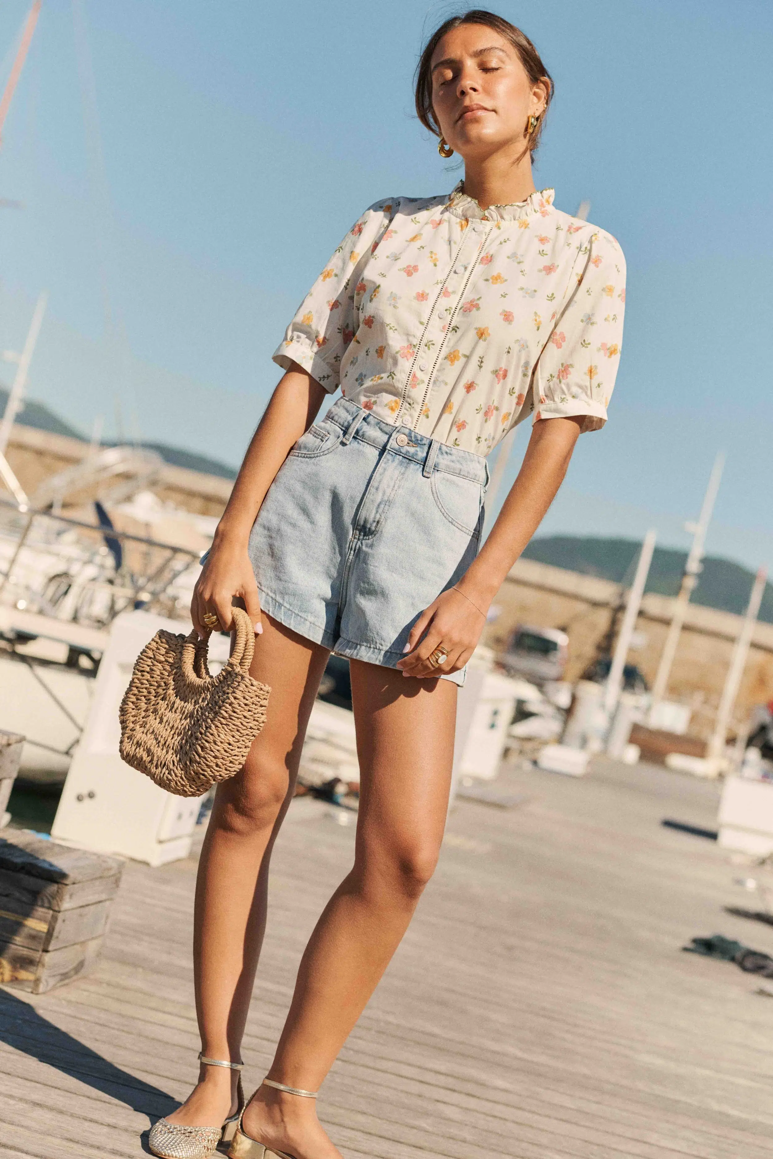 chemise-themis-fleuri-sahoma-00001 Chemise femme imprimé fleuri - manches courtes