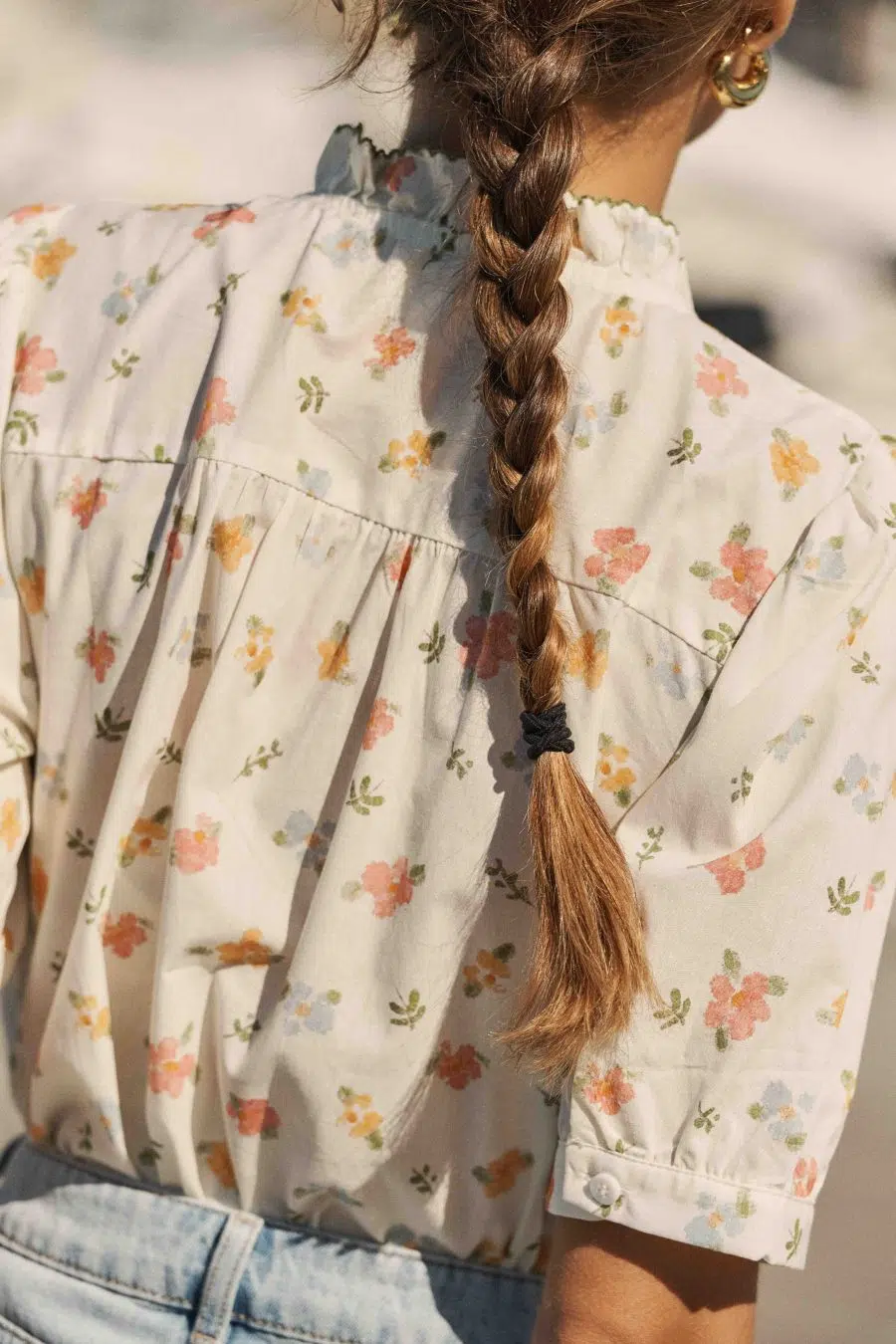 Chemise femme imprimé fleuri - manches courtes