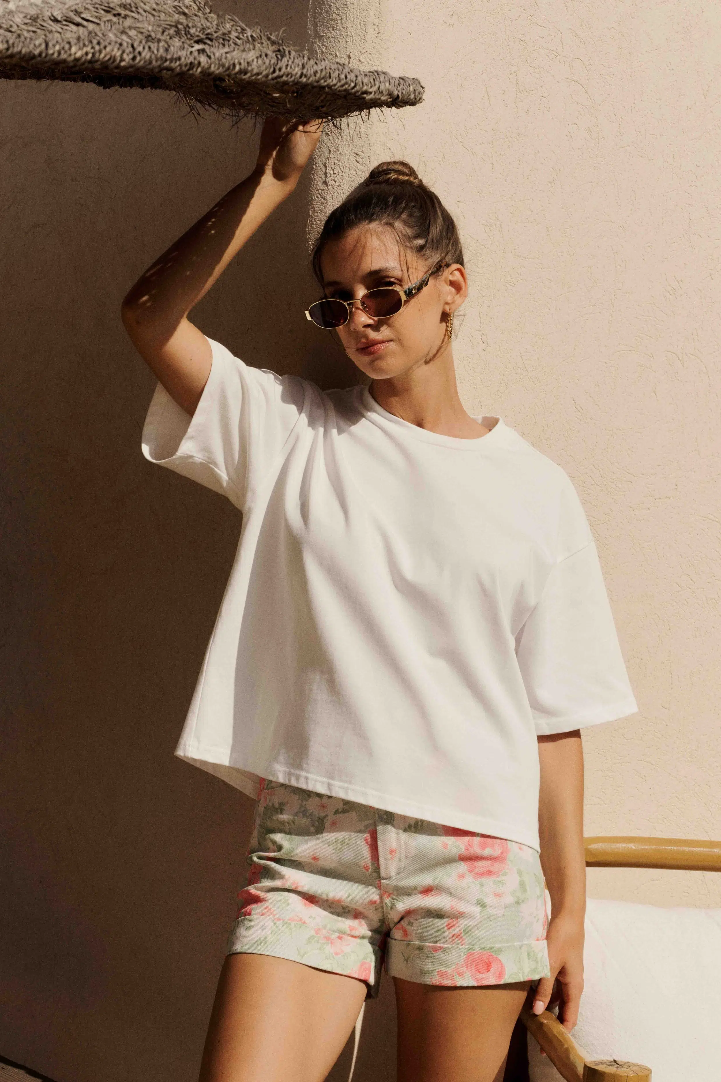tshirt-bastien-blanc-sahoma-001 T-shirt Sahoma Bastien blanc, coupe ample, col rond et manches courtes