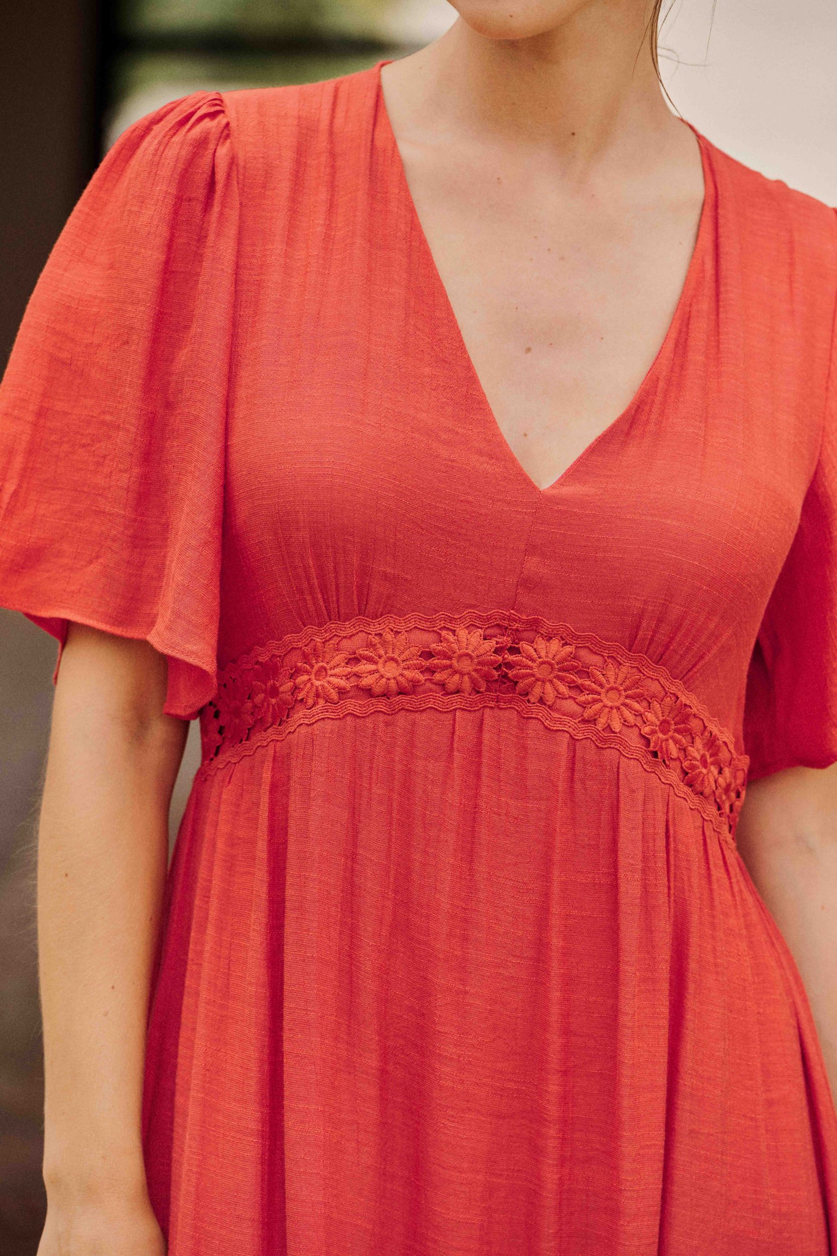 robe-mambo-terracotta-sahoma-2 Robe femme longue rouge terracotta - col V