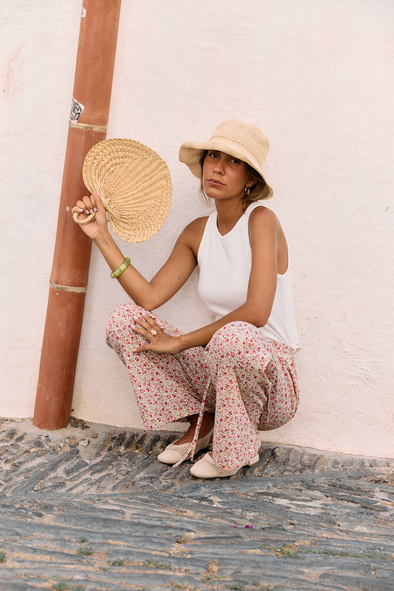 pantalon-evonie-rose-sahoma-00001 Pantalon femme coupe droite imprimé fleuri rose - Sahoma