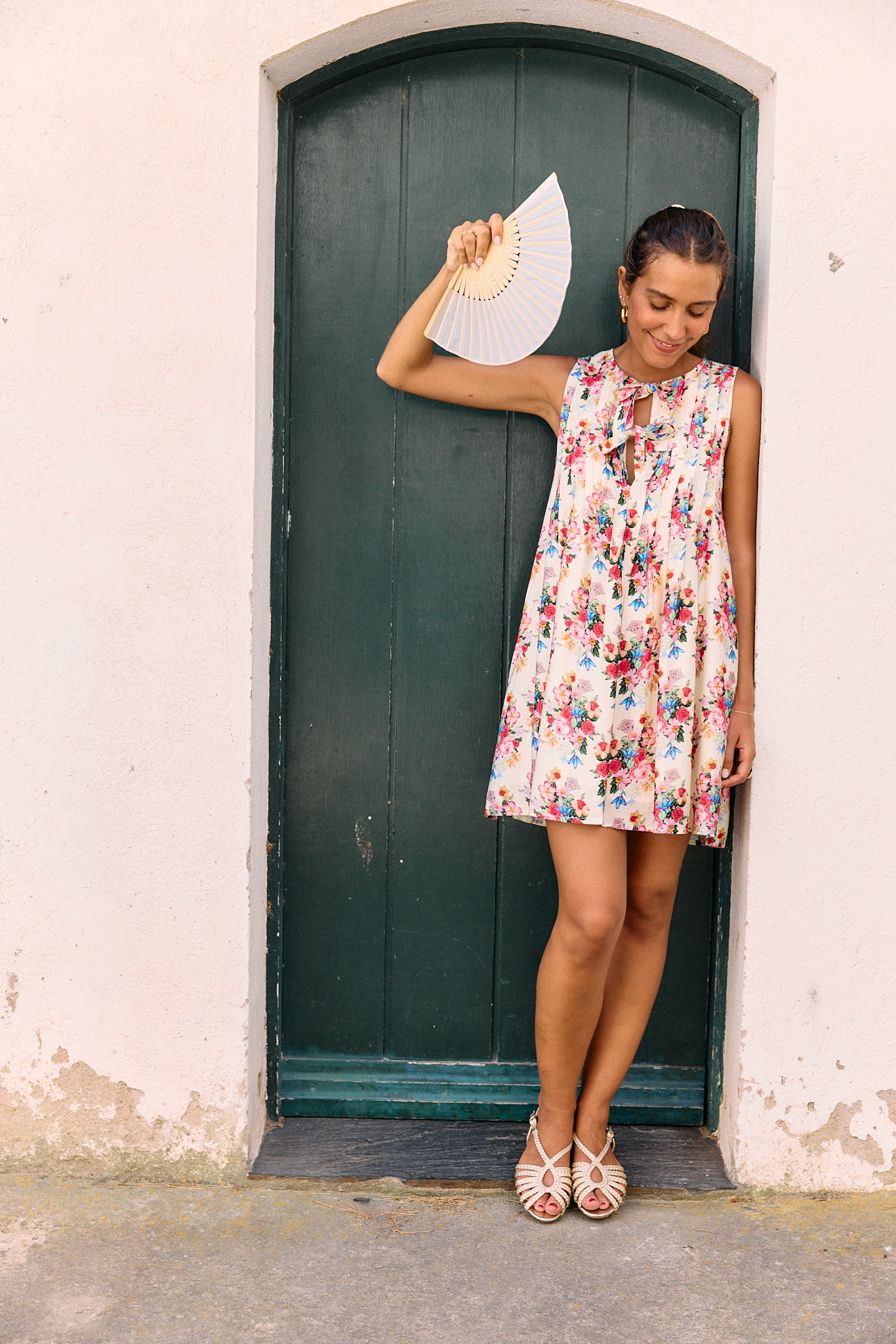 robe-cleodia-courte-sahoma-00002 Robe courte - coupe fluide - imprimé fleuri multicolore