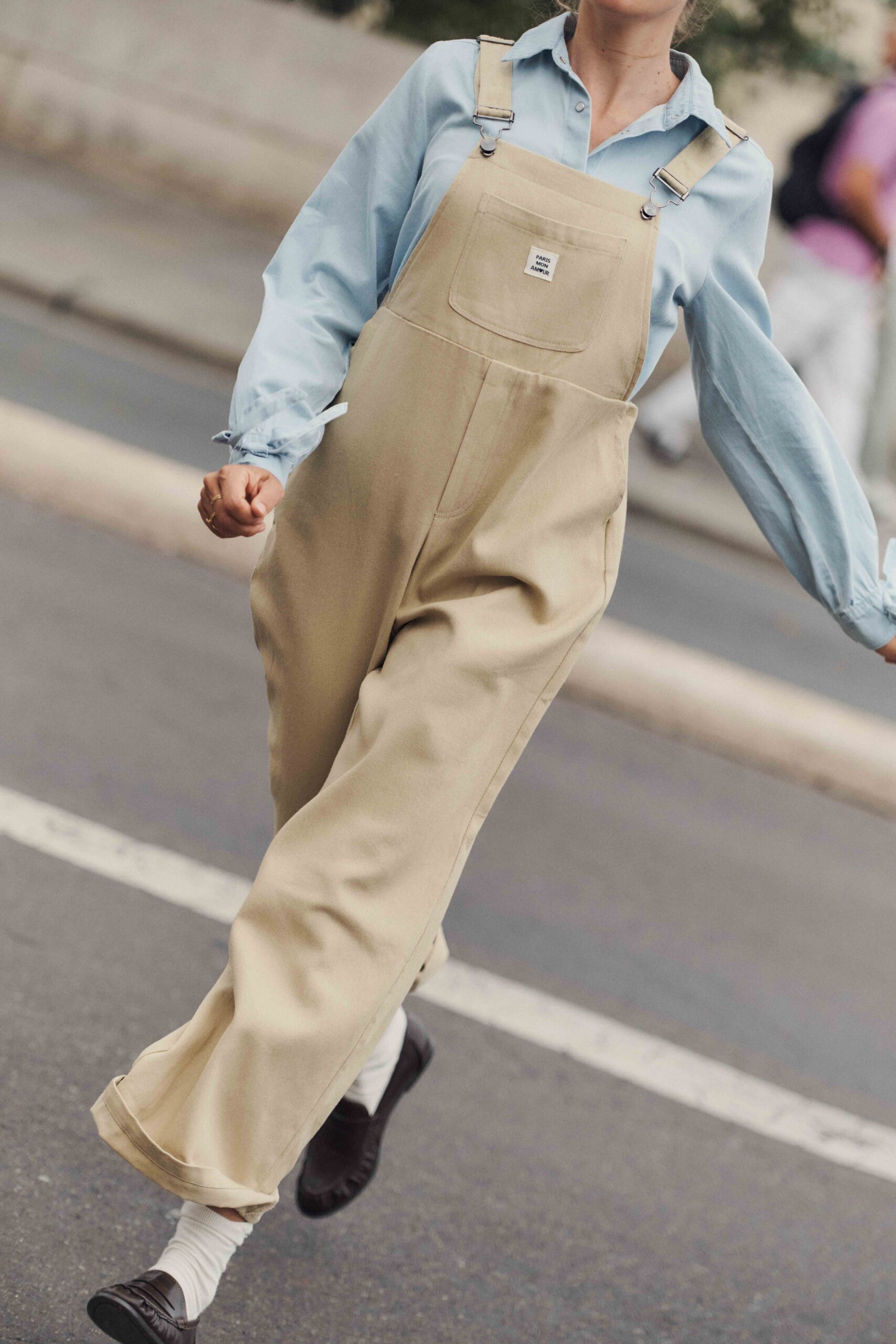 Sahoma | Salopette Charlène pour femme en jean beige