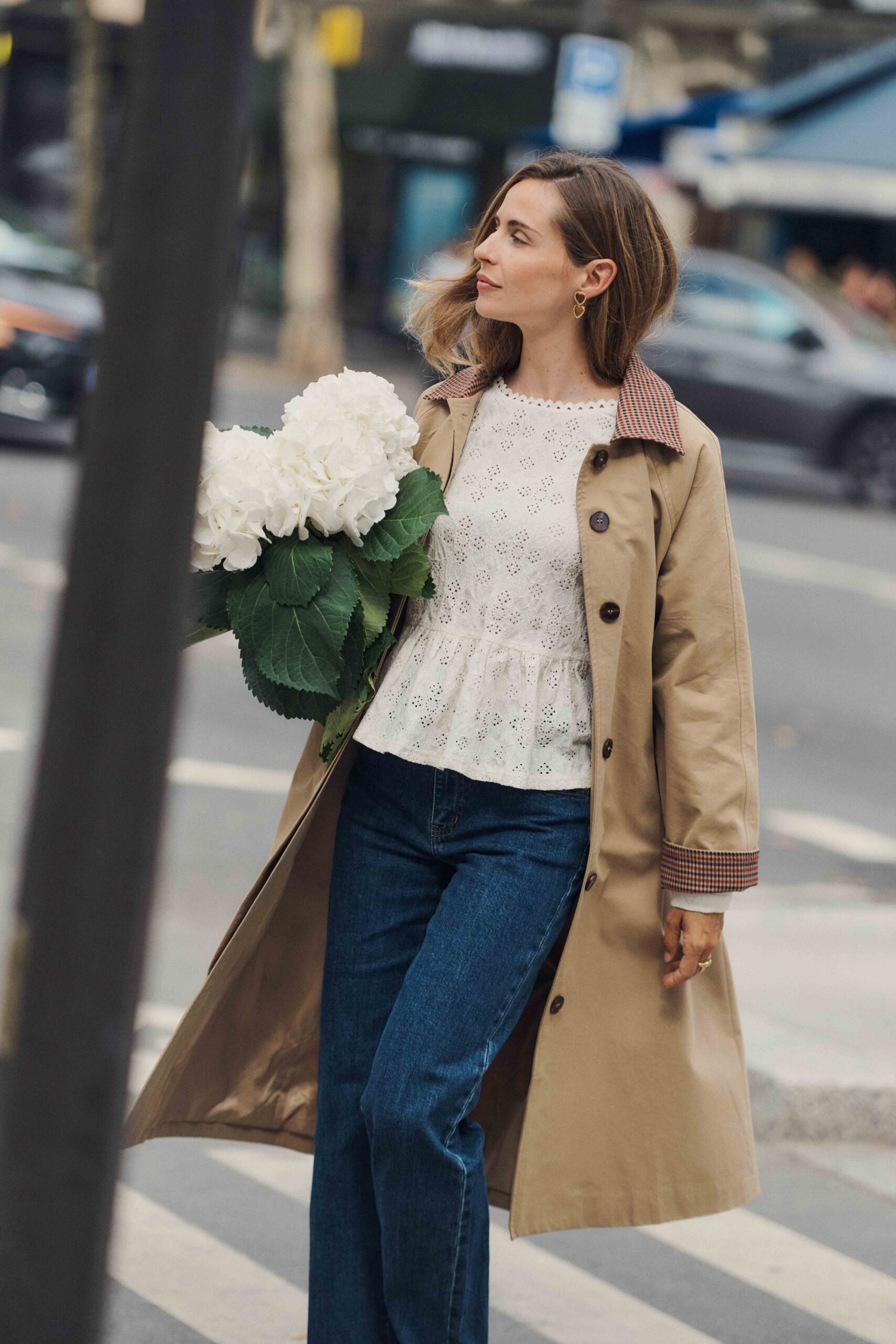 Trench femme coupe longue | beige camel | Élégant et déperlant | Sahoma