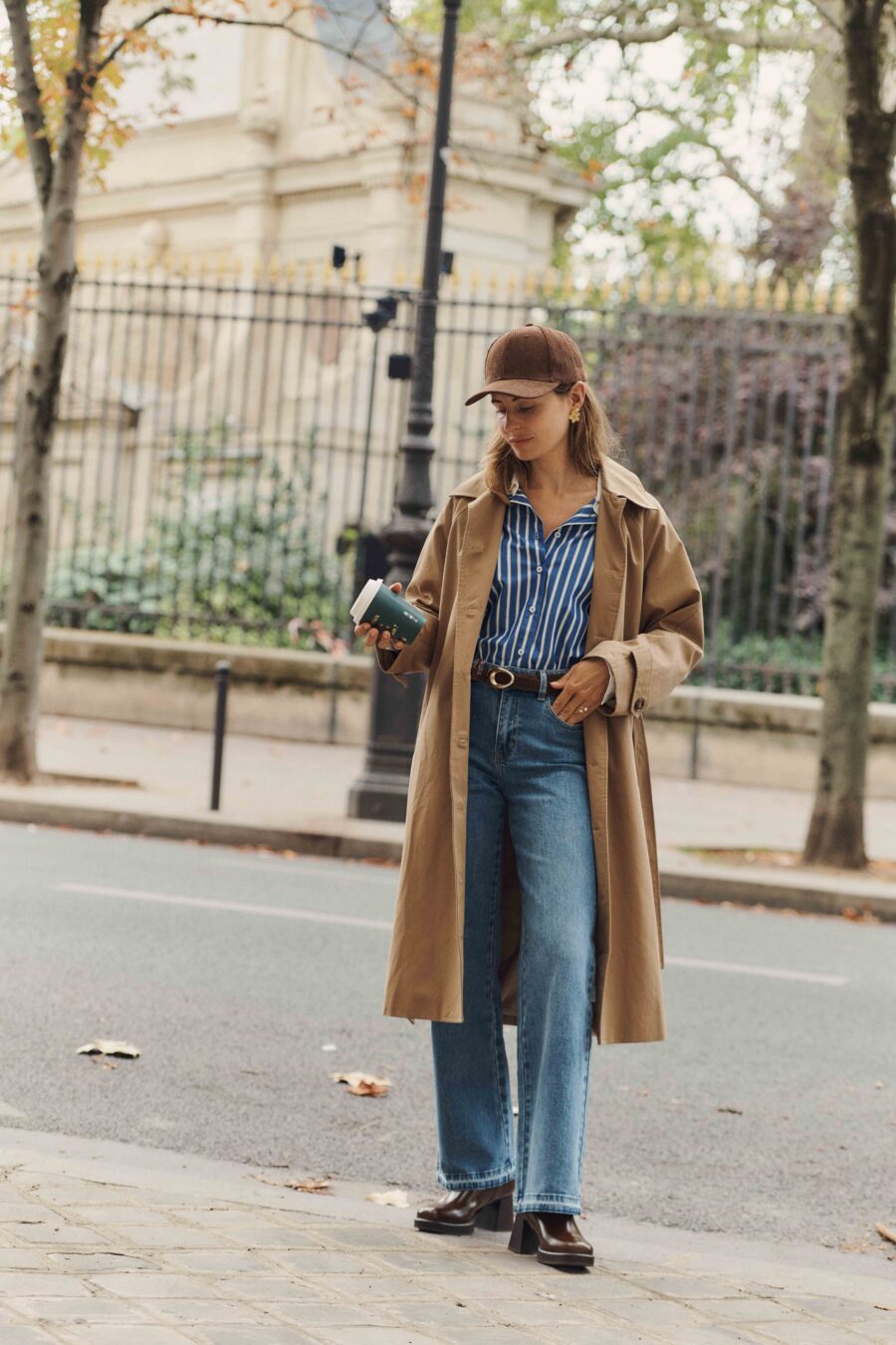 Trench femme coupe longue 3/4 | camel-beige | Élégant et déperlant | Sahoma
