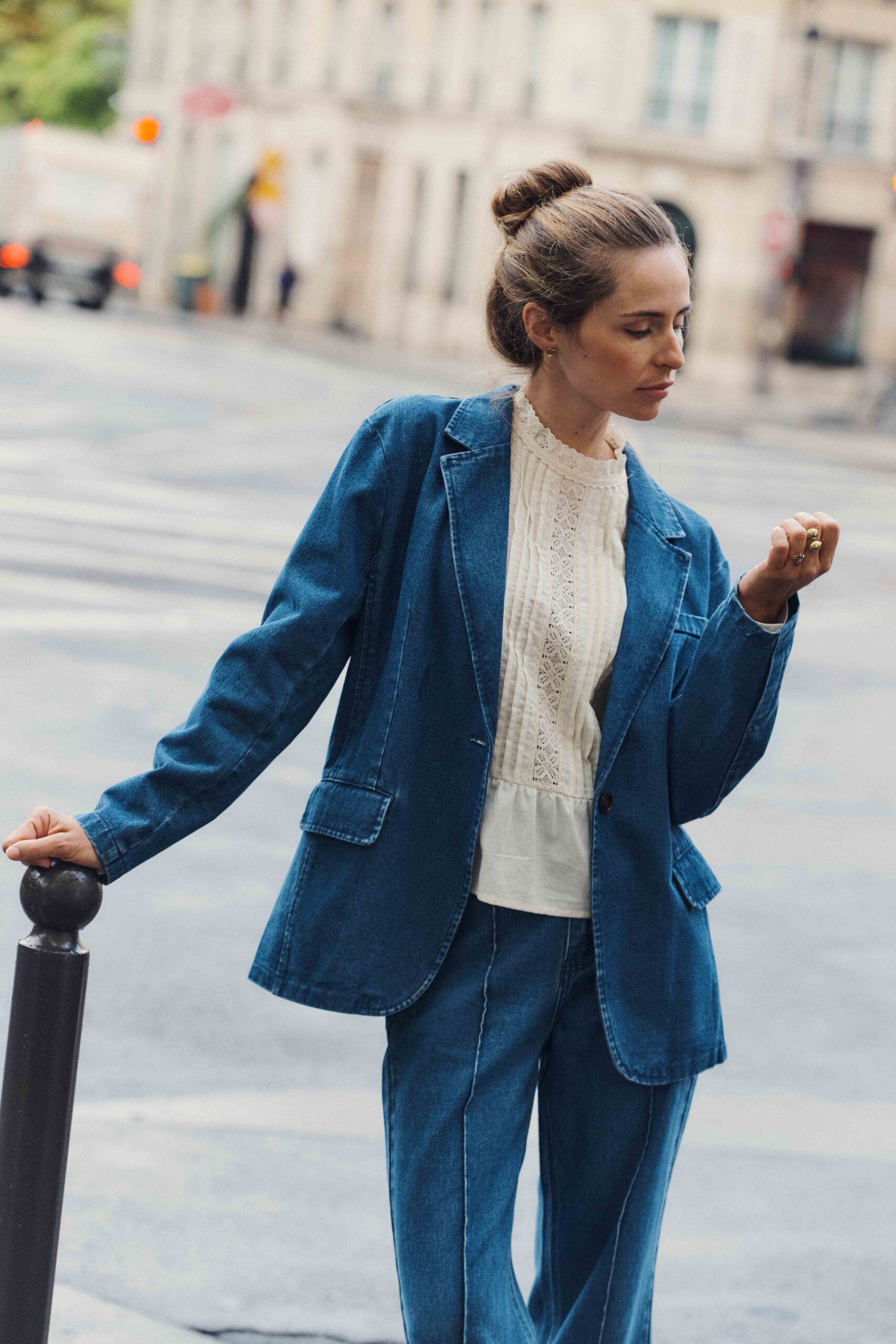 veste-leonard-bleu-sahoma-00002 Sahoma | Veste Leonard | blazer pour femme en jean bleu