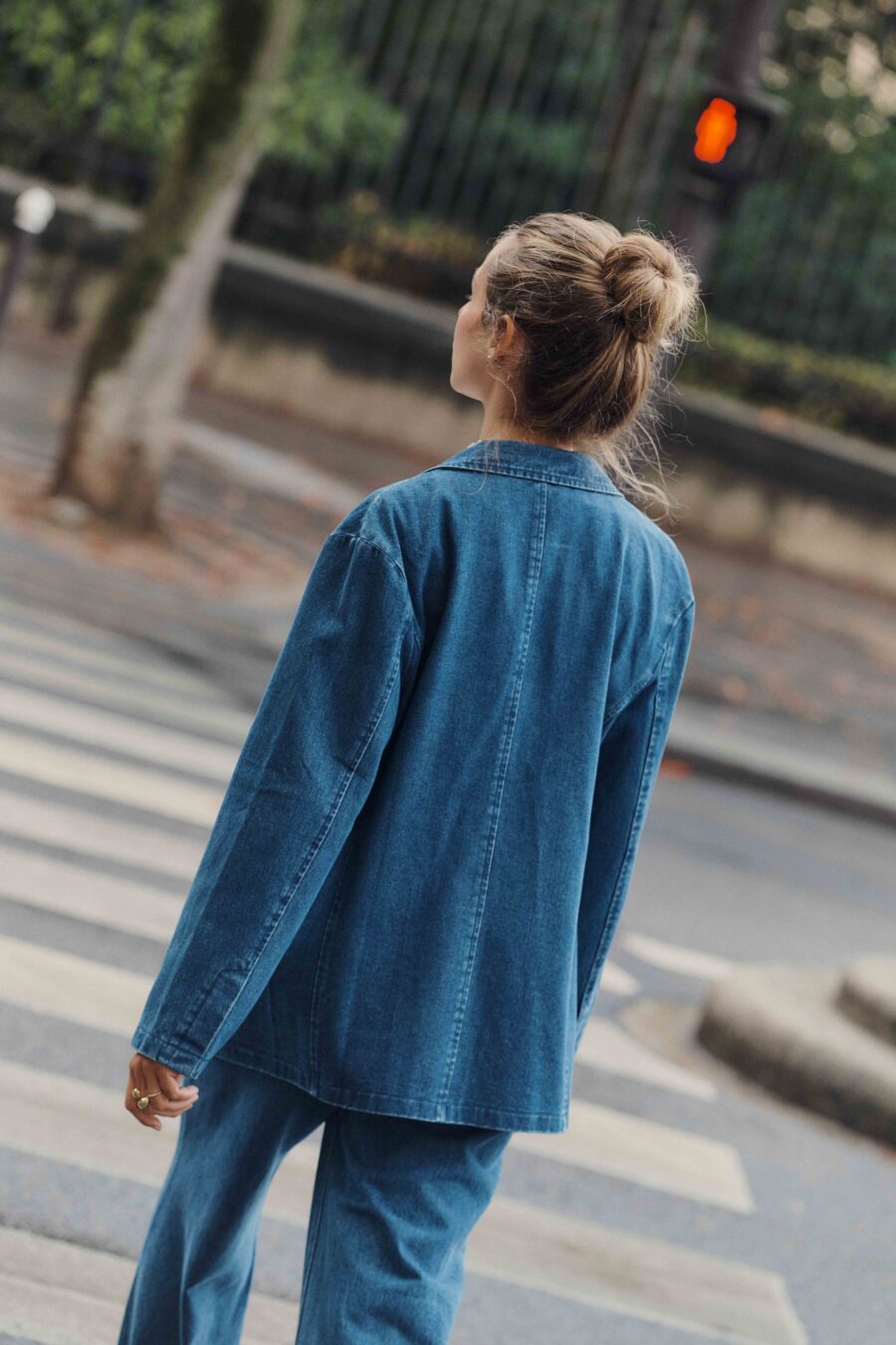 Sahoma | Veste Leonard | blazer pour femme en jean bleu