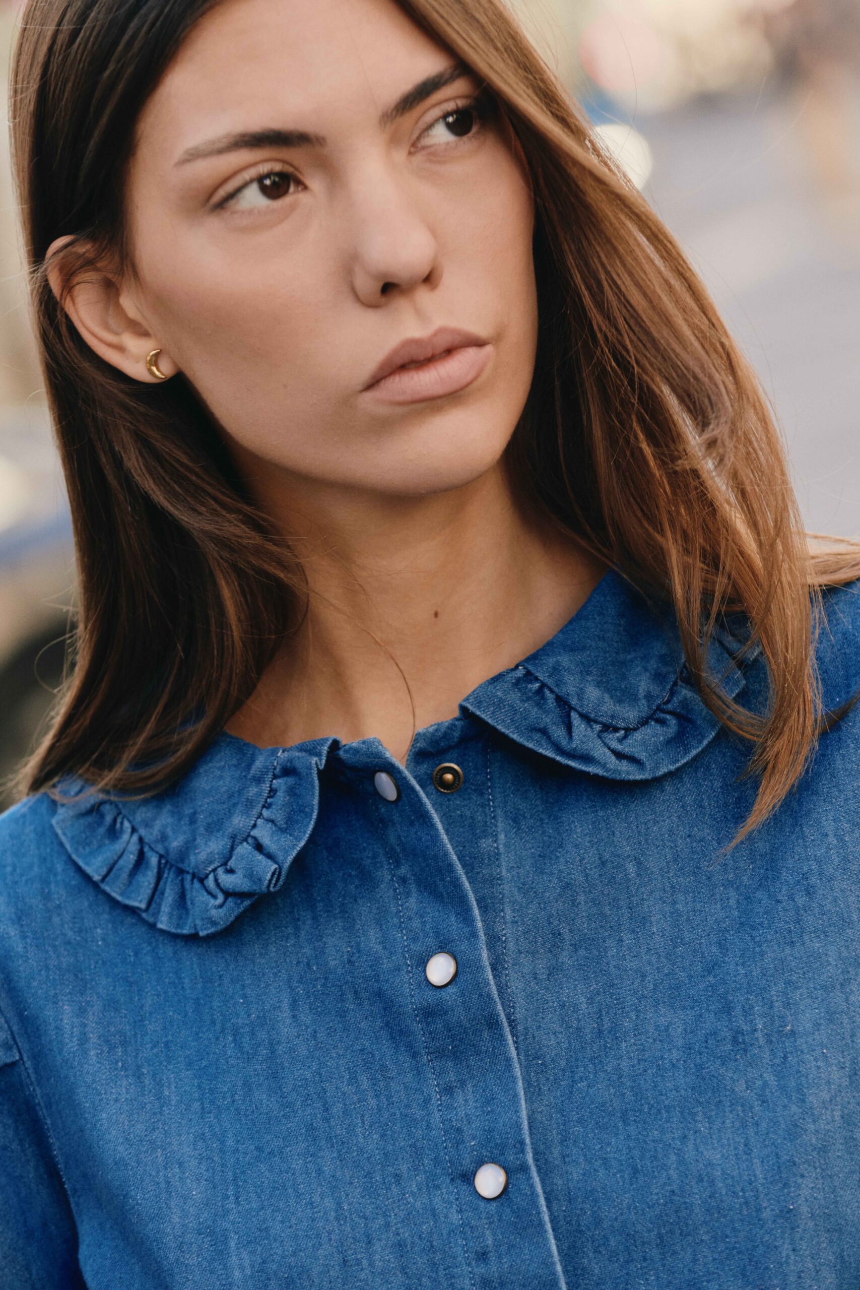chemise-vicky-bleue-sahoma-2 Chemise femme en jean bleu foncé | manches longues | intemporel | Sahoma