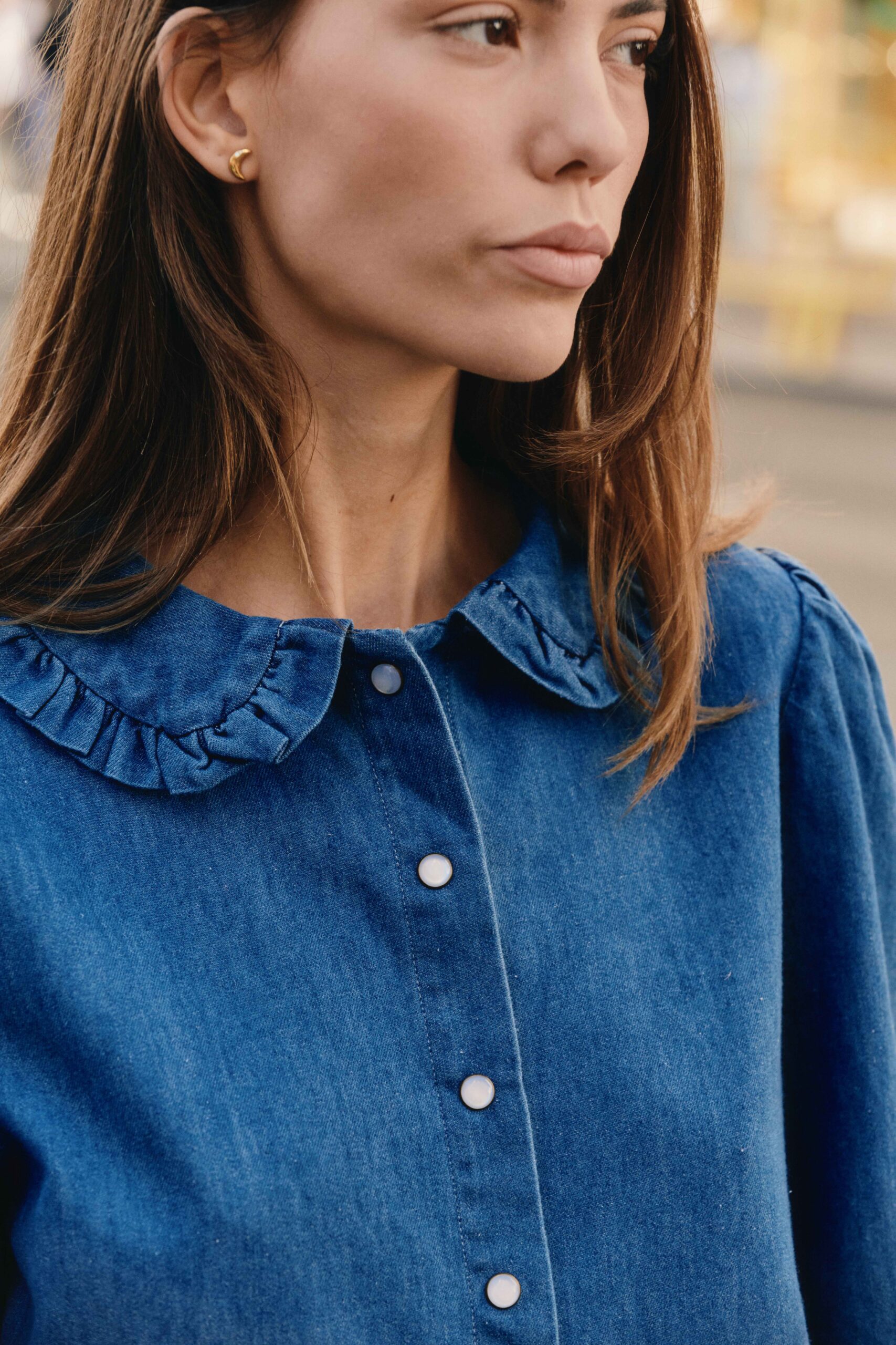 chemise-vicky-bleue-sahoma-3 Chemise femme en jean bleu foncé | manches longues | intemporel | Sahoma