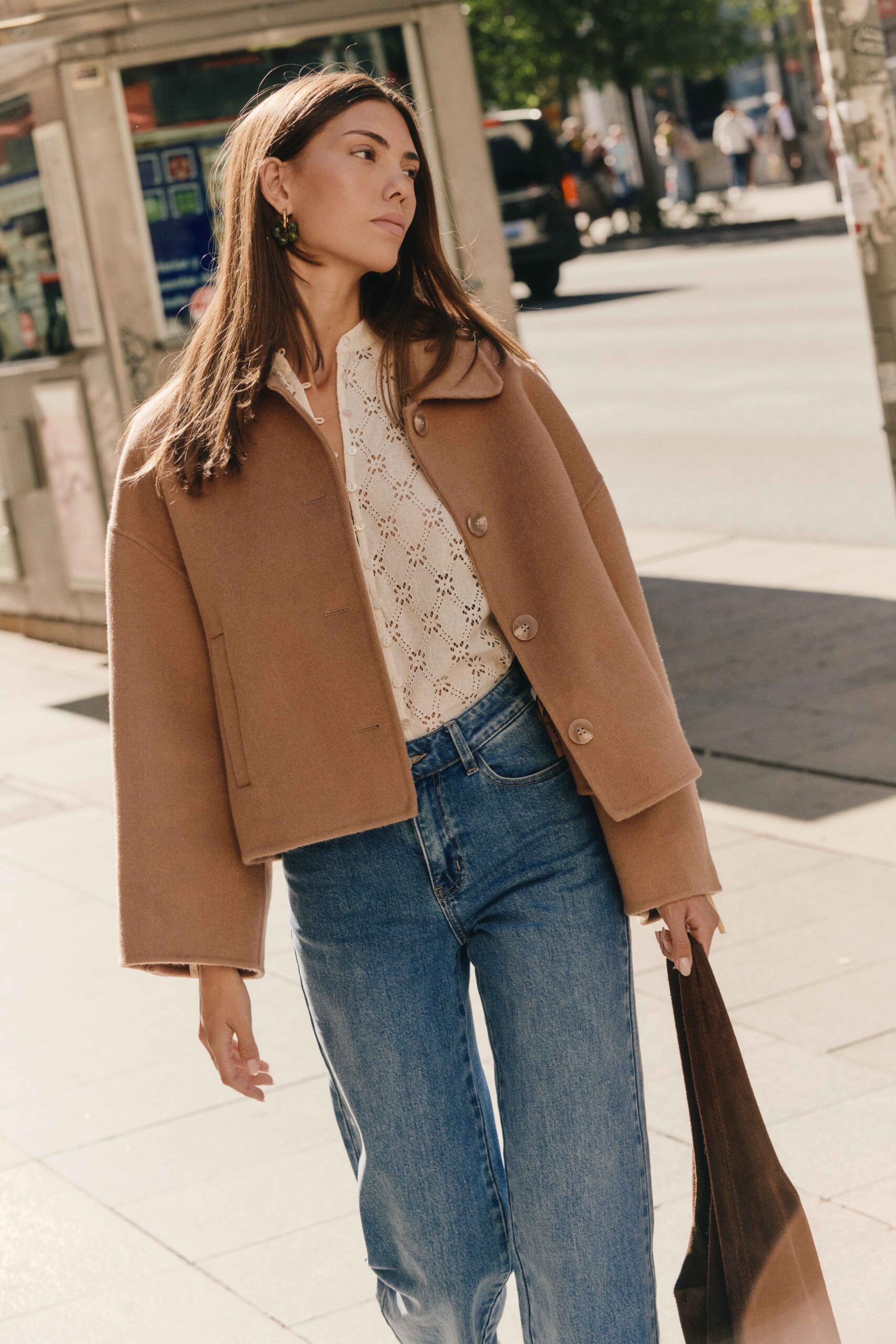 manteau-court-senan-camel-sahoma-19 Veste - manteau de femme court camel | laine et cahemire | élégant - parfait pour la mi-saison | Sahoma