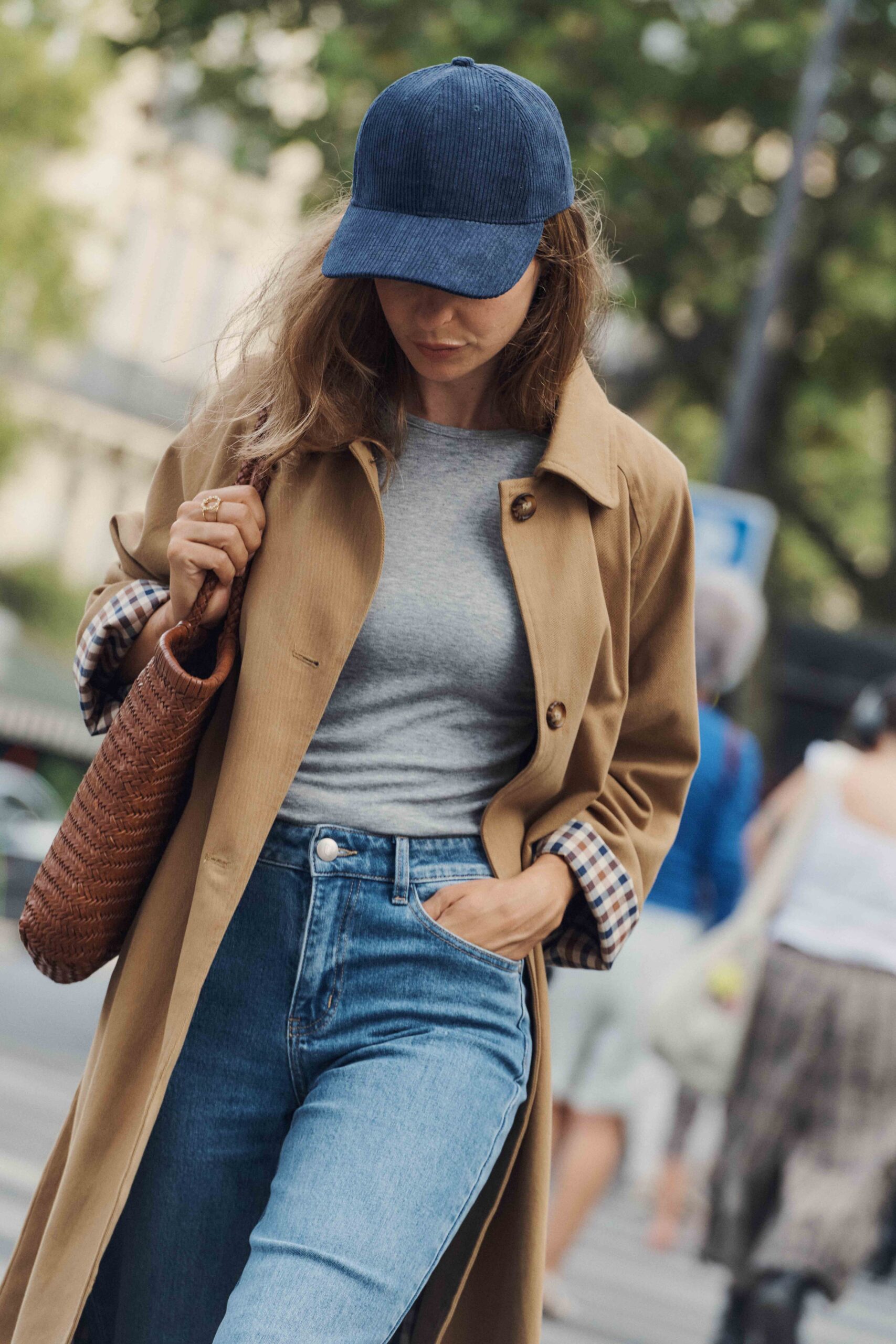 trench-edmond-beige-sahoma-00011 Trench femme coupe longue | beige camel | Doublure vichy contrastante | Élégant et déperlant | Sahoma